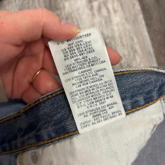 Vintage Y2k Levis 505 Bue Mens 36x29 Red Tab Regular‎ Straight Leg Denim Jeans - Picture 7 of 12